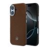 Mercedes PU Leather Wood Semi Wrap MagSafe Zadní Kryt pro iPhone 17