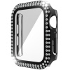 Třpytivé ochranné pouzdro s kamínky a ochranným sklem pro Apple Watch 41mm (Barva Bronzová)