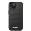 Karl Lagerfeld Quilted Puffy Metal Logo Zadní Kryt pro iPhone 14 černý