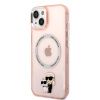 Karl Lagerfeld MagSafe Kryt IML Karl and Choupette NFT pro iPhone 14 růžový