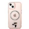 Karl Lagerfeld MagSafe Kryt IML Karl and Choupette NFT pro iPhone 14 Plus růžový
