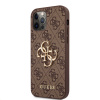 guess pu 4g metal logo zadni kryt pro iphone 12 12 pro brown ie4675332