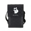 Karl Lagerfeld Saffiano Monogram Choupette taška přes rameno na telefon černá