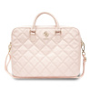 guess pu quilted 4g metal logo computer bag 15 16 pink ie12426661