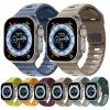 Robustní silikonový vroubkovaný řemínek pro Apple Watch 42/44/45/46/49mm