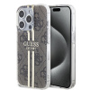guess iml 4g gold stripe zadni kryt pro iphone 15 pro brown ie12463855