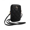 Guess PU Quilted 4G Metal Logo Taška na Telefon se Zipem