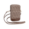 guess pu g cube taska na telefon se zipem brown ie12394270