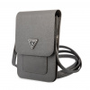 guess pu saffiano triangle logo taska na telefon grey ie10082845