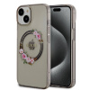 guess pc tpu flowers ring glossy logo magsafe zadni kryt pro iphone 14 black ie12483967