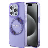 guess pc tpu flowers ring glossy logo magsafe zadni kryt pro iphone 15 pro purple ie12463851