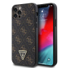 guess pu leather 4g triangle metal logo zadni kryt pro iphone 12 12 pro black ie12457853