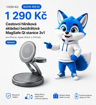Nabíjej iPhone, Apple Watch i AirPods najednou.⚡️ Stylová hliníková 3v1 MagSafe stanice je skládací, cestovní a díky 15W...