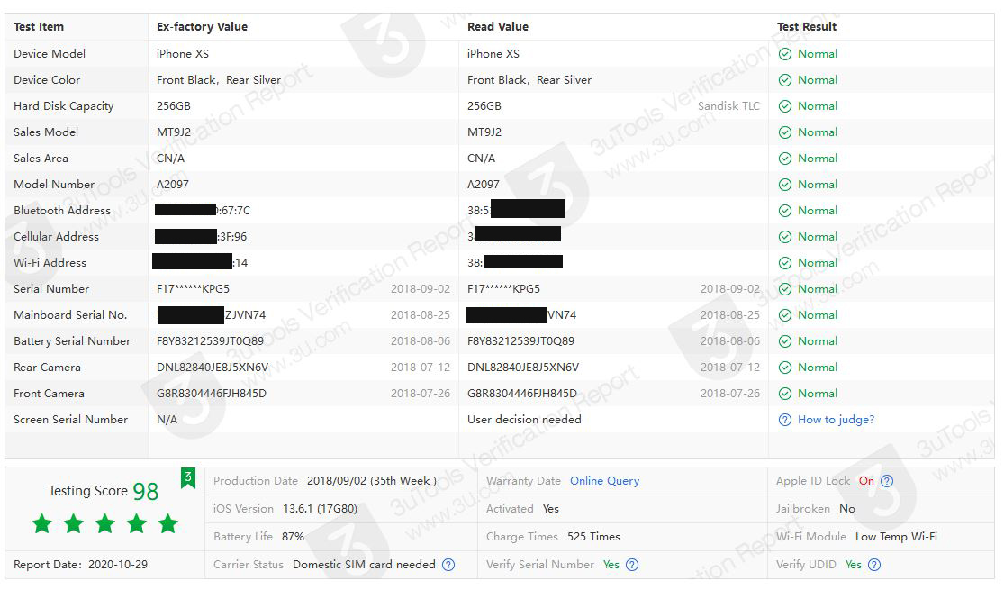 3uTools - verification report