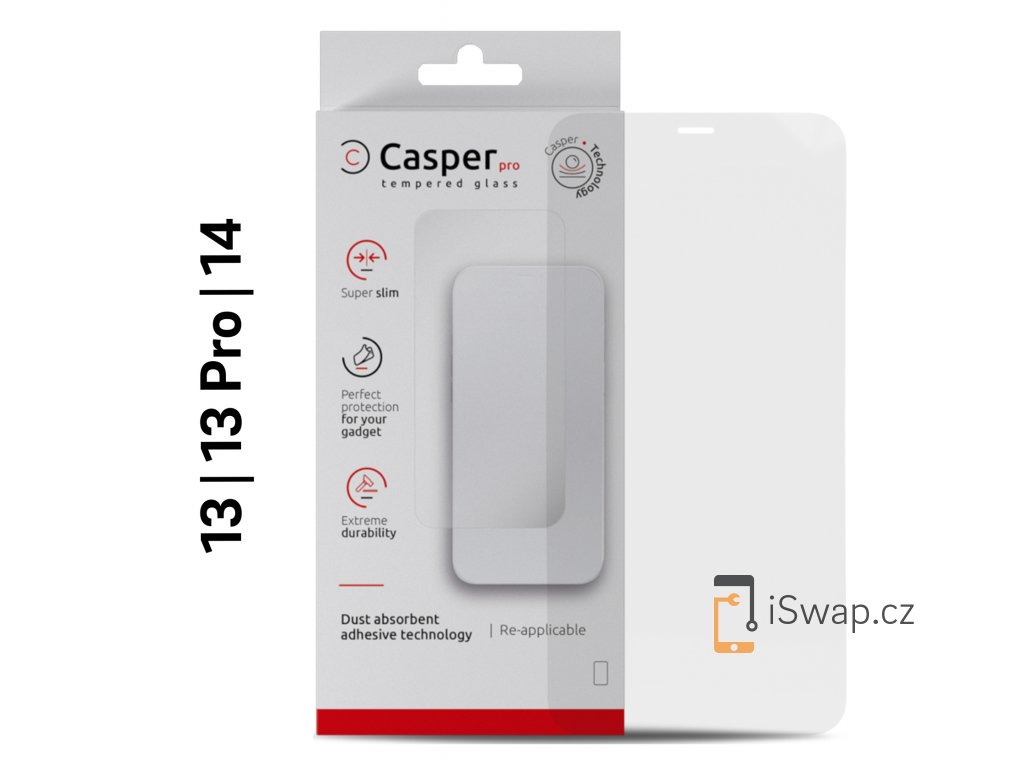 Tvrzené sklo CASPER Pro pro iPhone 13, 13 Pro, 14
