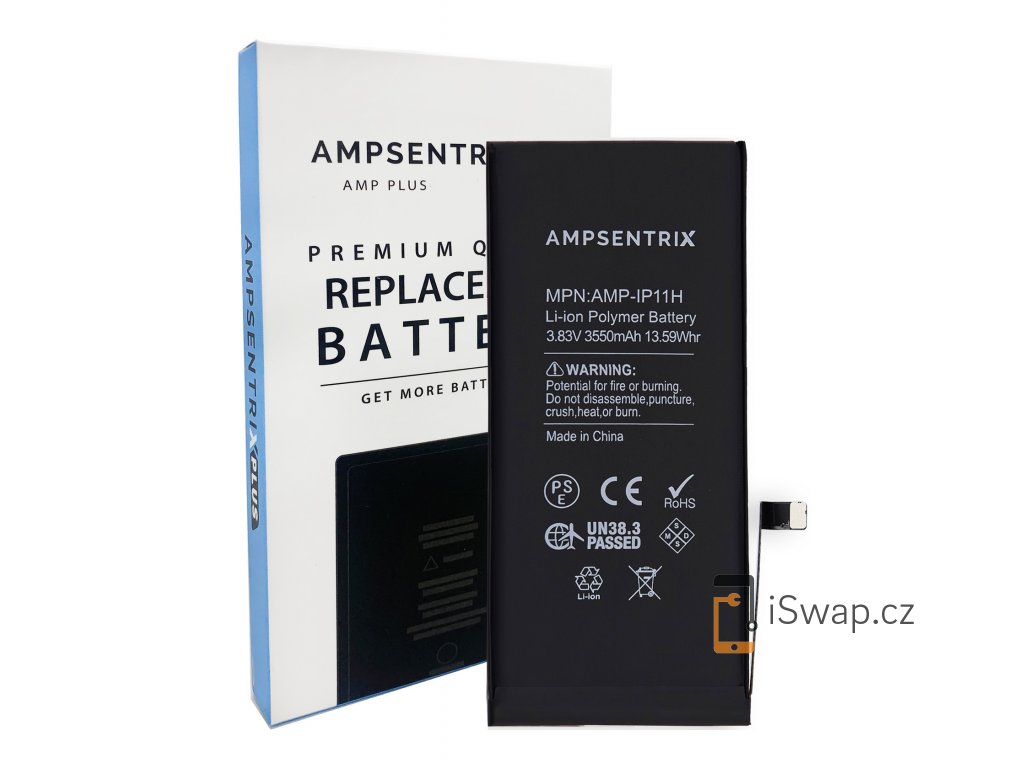 Ampsentrix Plus baterie 3550 mAh pro iPhone 11
