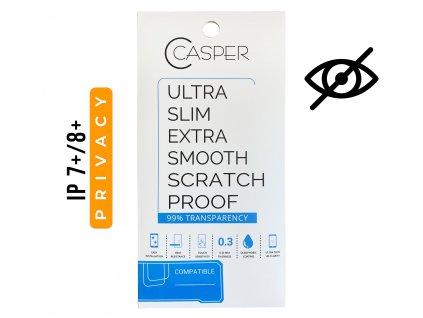 Privátní tvrzené sklo Casper Privacy pro Apple iPhone 7 Plus a iPhone 8 Plus.