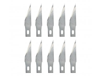 Náhradní nožové břity číslo 11 pro skalpel.