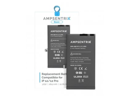 Ampsentrix BASIC baterie 2815 mAh pro iPhone 12, 12 Pro