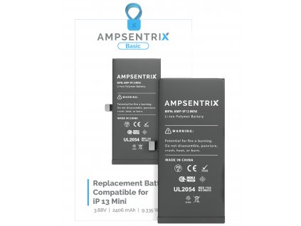 Ampsentrix BASIC baterie 2406 mAh pro iPhone 13 Mini