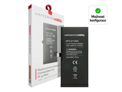 Ampsentrix Plus konfigurovatelná baterie 2406 mAh pro iPhone 13 Mini