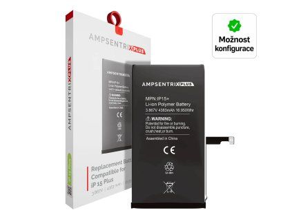 Ampsentrix Plus konfigurovatelná baterie 4383 mAh pro iPhone 15 Plus