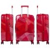 Red set of suitcases 3 pcs
