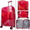 Red set of suitcases 3 pcs