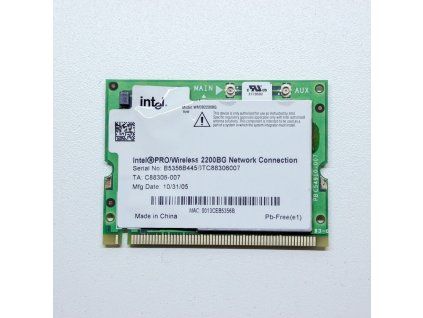 12986 intel pro wireless 2200bg wi fi modul mini pci