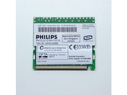 08960 bezdratova mini pci karta philips ph12127 e