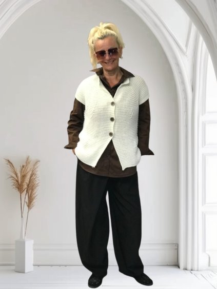 Pletená vestička dámská one size z měkkého akrylu