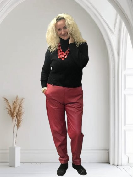Dámské koženkové kalhoty