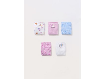 Pack 5 slip in puro cotone ragazza (Velikost 0-1 měsíců (50 cm), Barva Růžová)