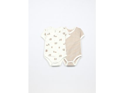 Pack 2 body in interlock di puro cotone neonato (Velikost 0-1)