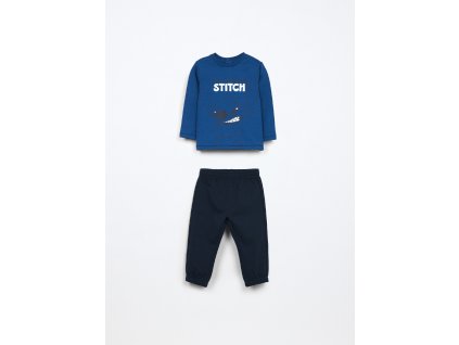 Jogging set in french terry di puro cotone neonato (Velikost 9-12)