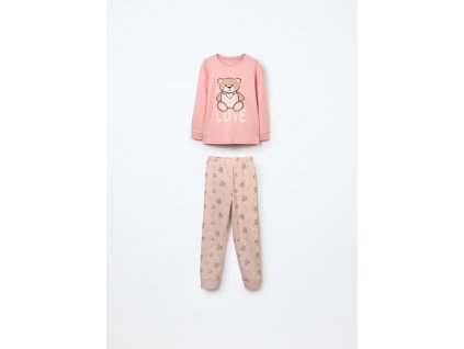 Set pigiama in interlock di puro cotone bambina (Velikost 3-4 let (104 cm), Barva Růžová)