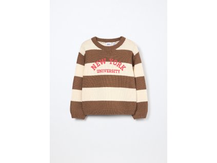 Tricot misto cotone a righe bambino (Velikost 3-4 let (104 cm), Barva Béžová)