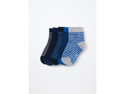 Pack 5 calze corte misto cotone bambino (Velikost 25/27, Barva Modrá)