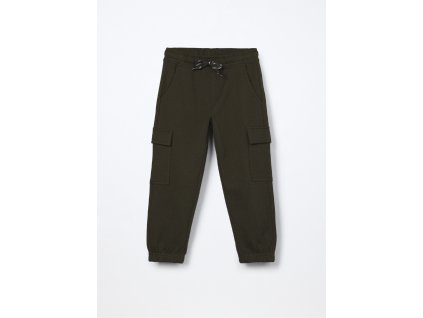 Jogger cargo in puro cotone fleece bambino (Velikost 3-4 let (104 cm), Barva Zelená)