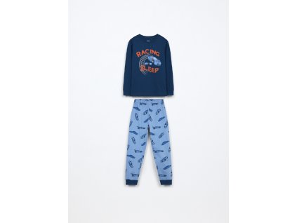 Set pigiama lungo in jersey di puro cotone bambino (Velikost 3-4 let (104 cm), Barva Modrá)