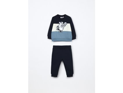 Jogging set in french terry di puro cotone neonato (Velikost 9-12 měsíců (74 cm), Barva Modrá)