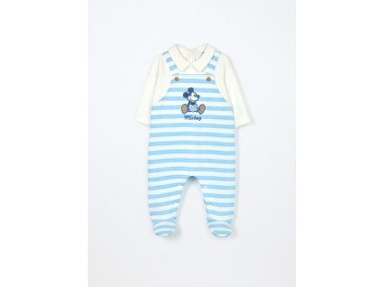 Tutina matelassĂ© misto cotone neonato (Velikost 1-3 měsíců (56 cm), Barva Azurová)