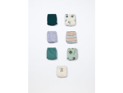 Pack 7 slip in jersey di puro cotone bambino (Velikost 3-4 let (104 cm), Barva Bílá)