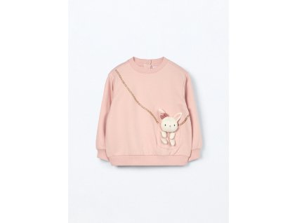 Felpa in cotone fleece stretch neonata (Velikost 9-12 měsíců (74 cm), Barva Růžová)