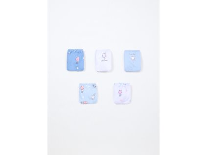 Pack 5 slip in jersey di puro cotone bambina (Velikost 3-4 let (104 cm), Barva Bílá)