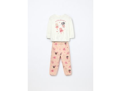 Set pigiama lungo in jersey di puro cotone neonata (Velikost 9-12 měsíců (74 cm), Barva Bílá)