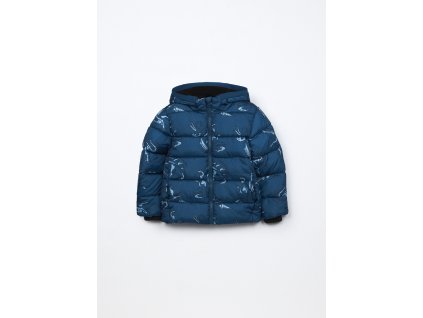 Giubbino imbottito con cappuccio bambino (Velikost 3-4 let (104 cm), Barva Modrá)