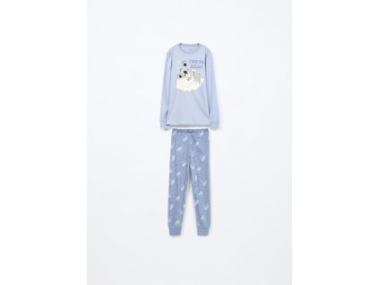 Set pigiama in interlock di puro cotone ragazza (Velikost 10-11 let (146 cm), Barva Azurová)