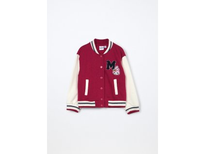 Felpa varsity misto cotone bambina (Velikost 4-5 let (110 cm), Barva Červená)