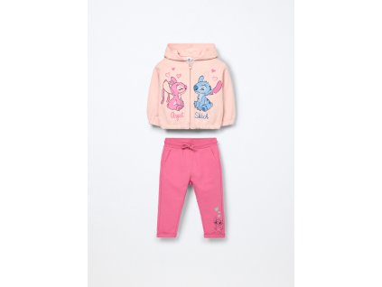 Jogging set in jersey di cotone stretch neonata (Velikost 9-12 měsíců (74 cm), Barva Růžová)